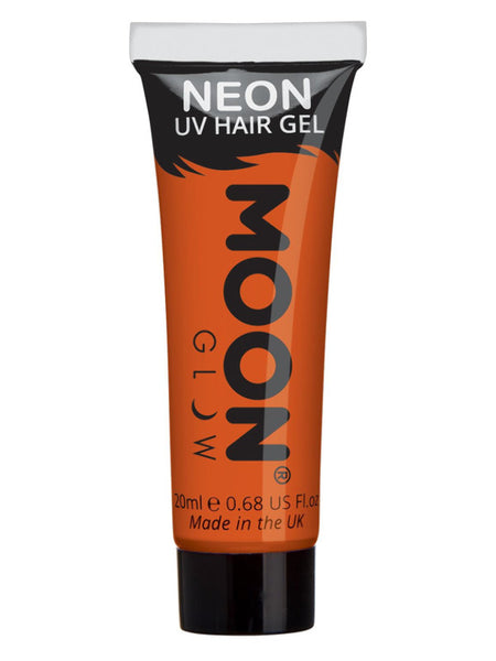 Moon Glow Intense Neon UV Hair Gel, Intense Orange