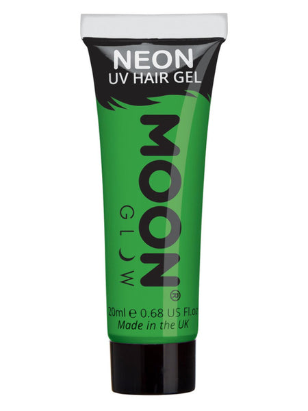Moon Glow Intense Neon UV Hair Gel, Intense Green