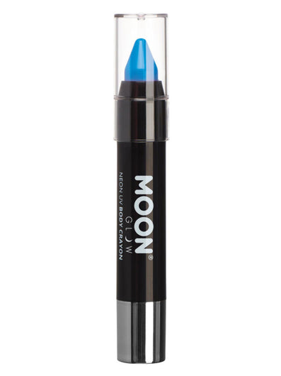 Moon Glow Pastel Neon UV Body Crayons, Pastel Blue