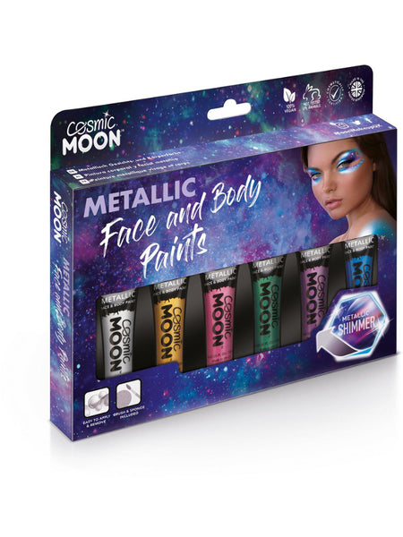 Cosmic Moon Metallic Face & Body Paint, Assorted