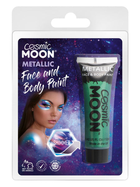 Cosmic Moon Metallic Face & Body Paint, Green