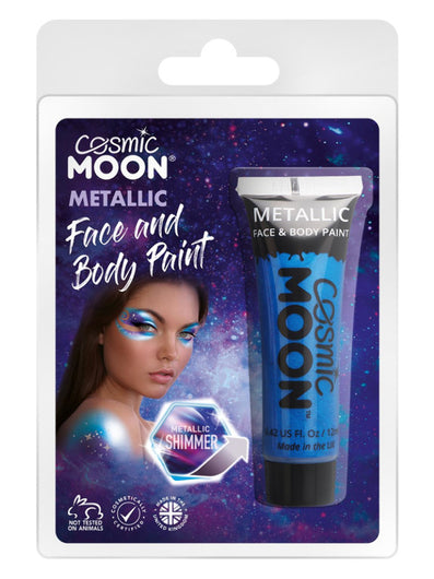 Cosmic Moon Metallic Face & Body Paint, Blue