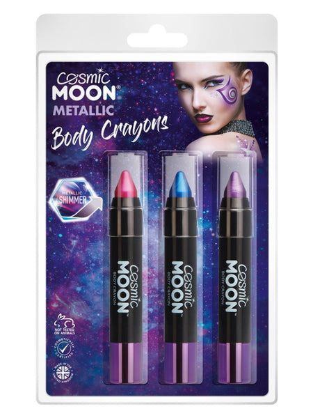 Cosmic Moon Metallic Body Crayons, Purple & Pink