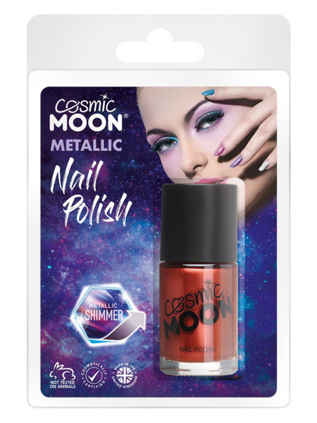 Cosmic Moon Metallic Nail Polish, Red