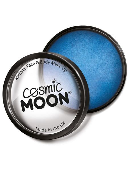 Cosmic Moon Metallic Pro Face Paint Cake Pots, Blu