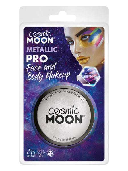 Cosmic Moon Metallic Pro Face Paint Cake Pots, Sil