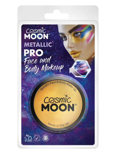 Cosmic Moon Metallic Pro Face Paint Cake Pots, Gol