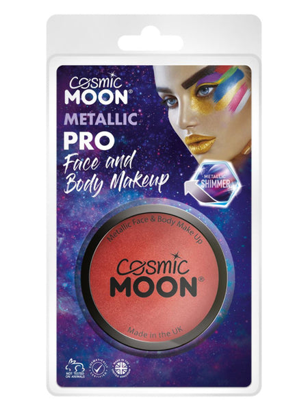 Cosmic Moon Metallic Pro Face Paint Cake pots, Red