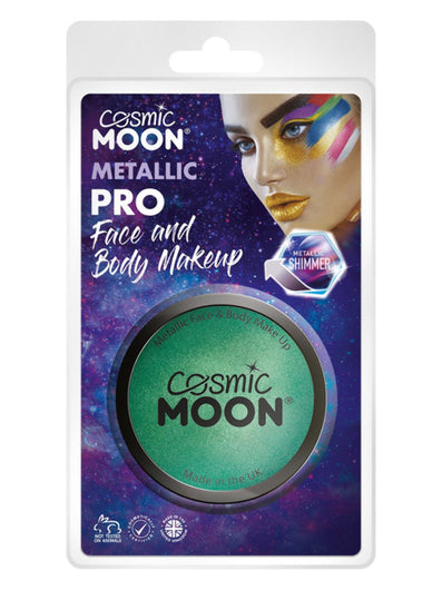 Cosmic Moon Metallic Pro Face Paint Cake Pots, Gre