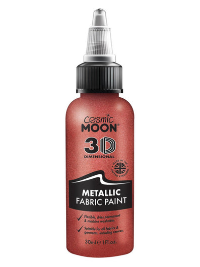 Cosmic Moon Metallic Fabric Paint, Red