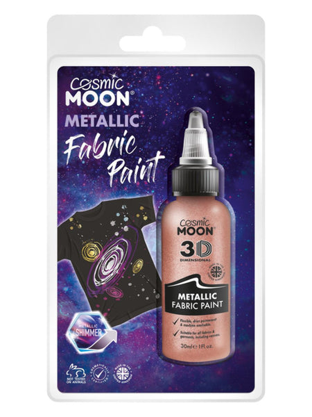 Cosmic Moon Metallic Fabric Paint, Rose Gold