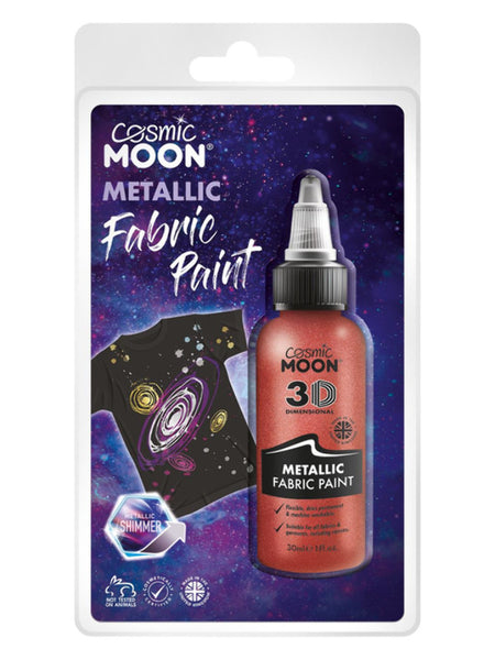 Cosmic Moon Metallic Fabric Paint, Red