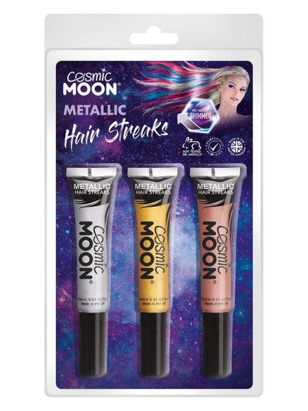 Cosmic Moon Metallic Hair Streaks,