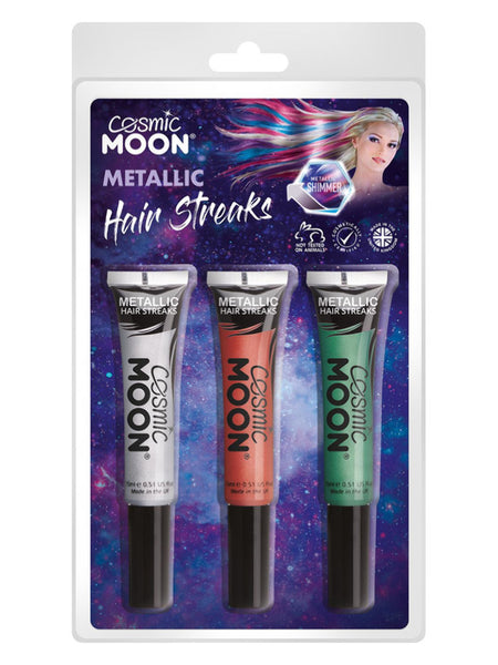 Cosmic Moon Metallic Hair Streaks,