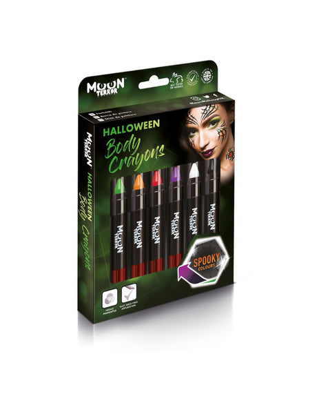 Moon Terror Halloween Body Crayons, Assorted