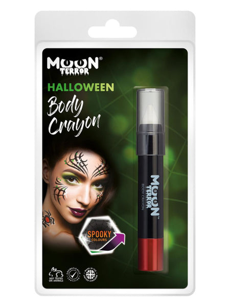 Moon Terror Halloween Body Crayons, White