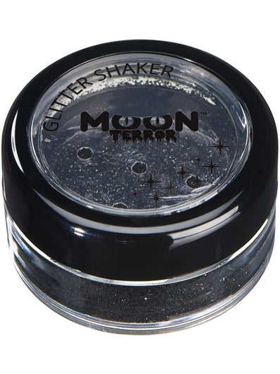 Moon Terror Halloween Glitter Shakers, Black