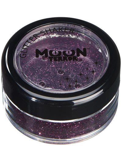 Moon Terror Halloween Glitter Shakers, Purple